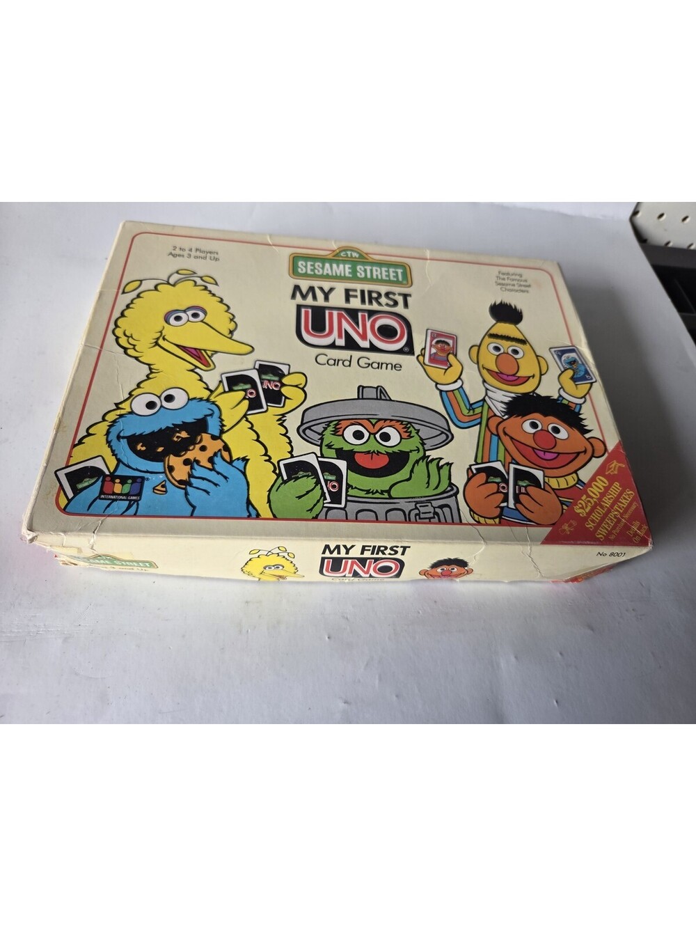 Vintage Sesame Street Preschool My First Uno Game 1989 - As is SG2